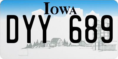 IA license plate DYY689