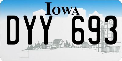 IA license plate DYY693