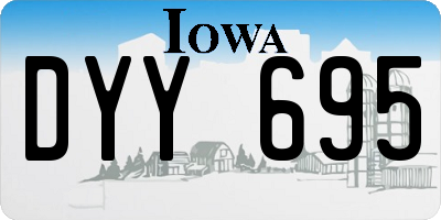 IA license plate DYY695