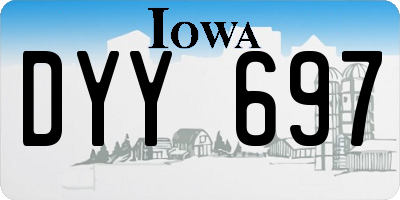 IA license plate DYY697