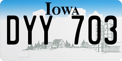 IA license plate DYY703