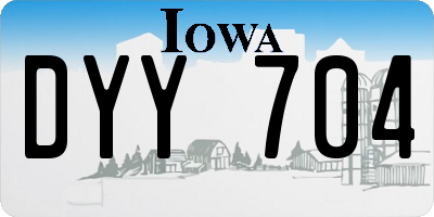 IA license plate DYY704