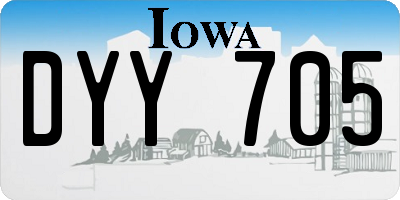 IA license plate DYY705