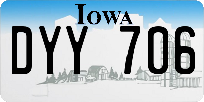 IA license plate DYY706