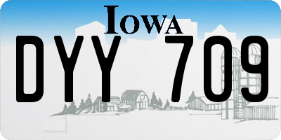 IA license plate DYY709