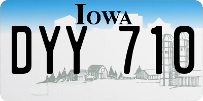 IA license plate DYY710