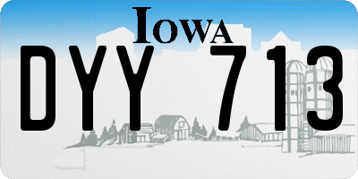 IA license plate DYY713