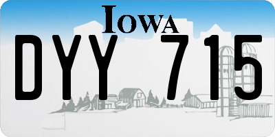 IA license plate DYY715