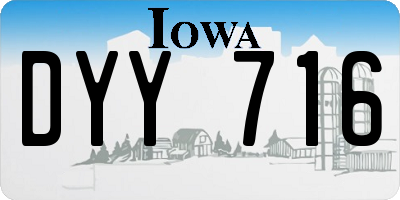 IA license plate DYY716