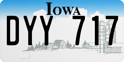 IA license plate DYY717