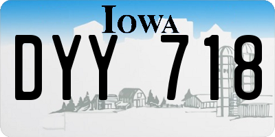IA license plate DYY718