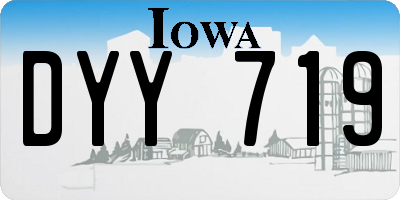 IA license plate DYY719