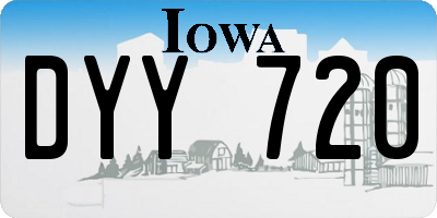 IA license plate DYY720