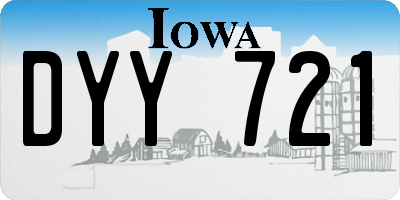 IA license plate DYY721