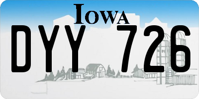 IA license plate DYY726