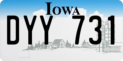 IA license plate DYY731