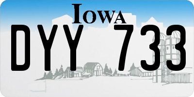 IA license plate DYY733