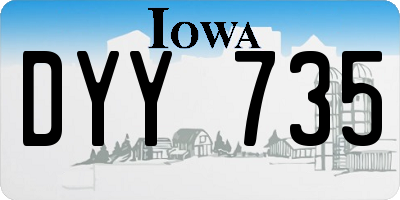 IA license plate DYY735