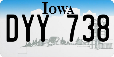 IA license plate DYY738