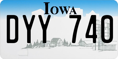 IA license plate DYY740