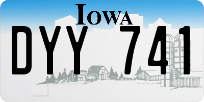 IA license plate DYY741