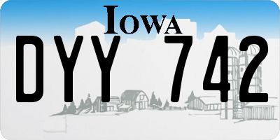 IA license plate DYY742