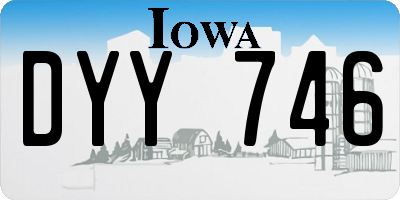 IA license plate DYY746