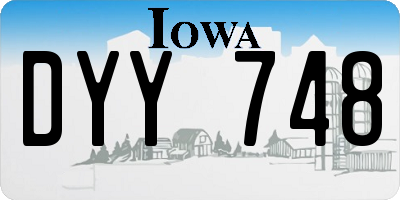 IA license plate DYY748