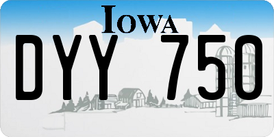 IA license plate DYY750