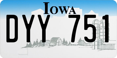 IA license plate DYY751