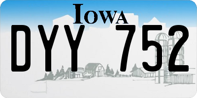 IA license plate DYY752