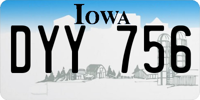 IA license plate DYY756