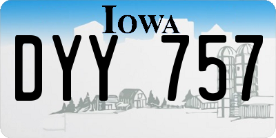 IA license plate DYY757