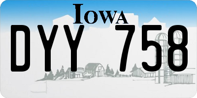 IA license plate DYY758