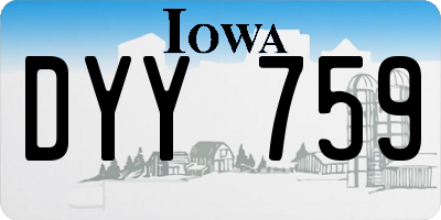 IA license plate DYY759