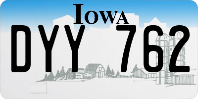 IA license plate DYY762