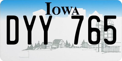 IA license plate DYY765
