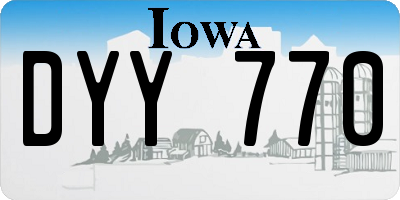 IA license plate DYY770