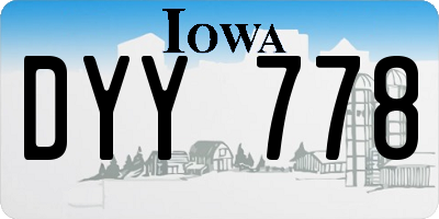 IA license plate DYY778