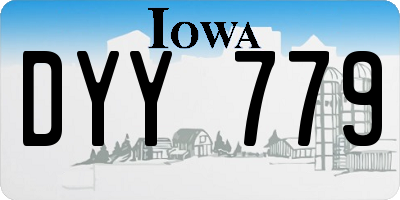 IA license plate DYY779