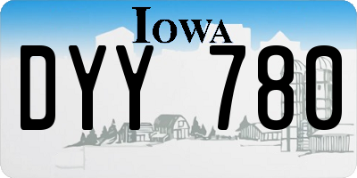 IA license plate DYY780