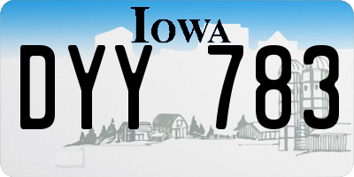 IA license plate DYY783