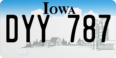 IA license plate DYY787