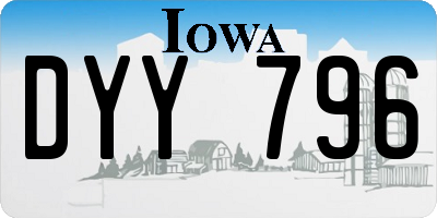 IA license plate DYY796
