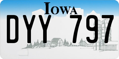 IA license plate DYY797