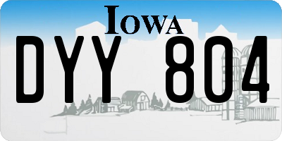 IA license plate DYY804