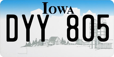 IA license plate DYY805