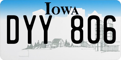 IA license plate DYY806