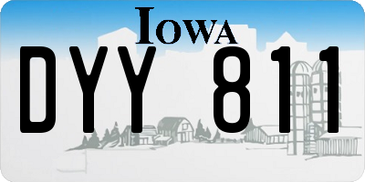 IA license plate DYY811