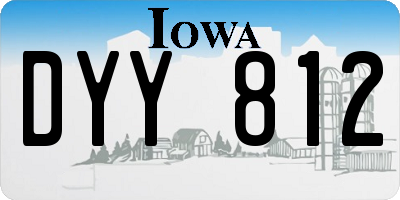 IA license plate DYY812